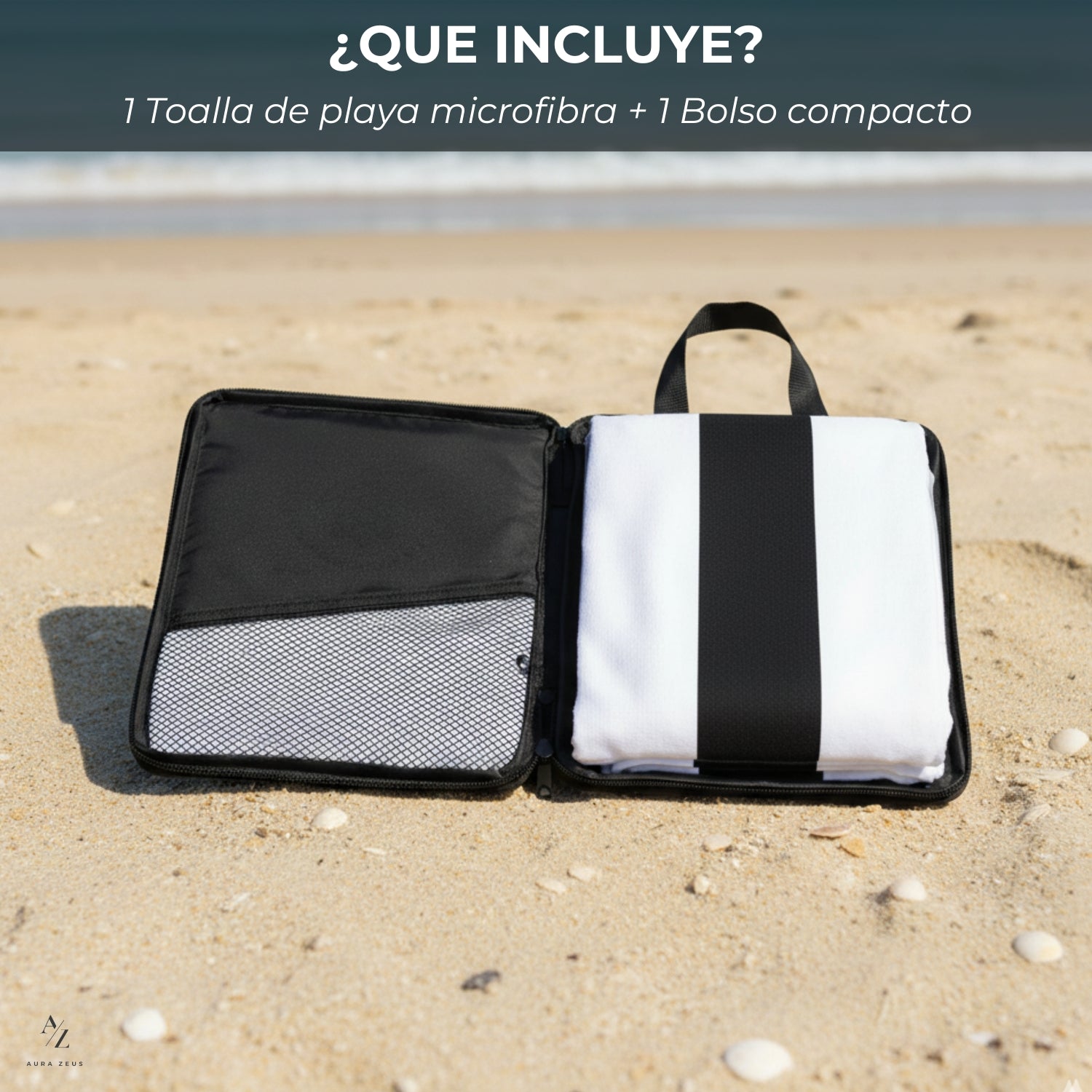 Toalla De Playa Microfibra + Bolso Viaje