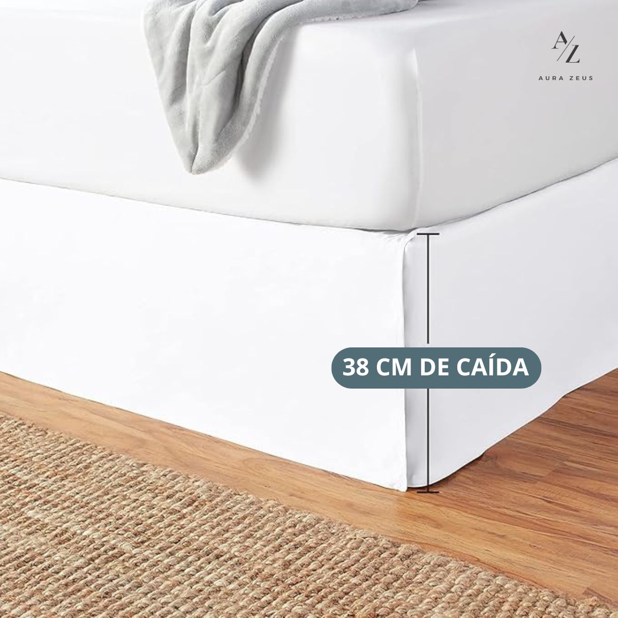 Faldon De Cama Microfibra 1800 Hilos