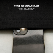 Cortina blackout de 1 paño, color negro