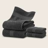 Set De 4 Toallas De Baño Algodon 600 Gr/m2