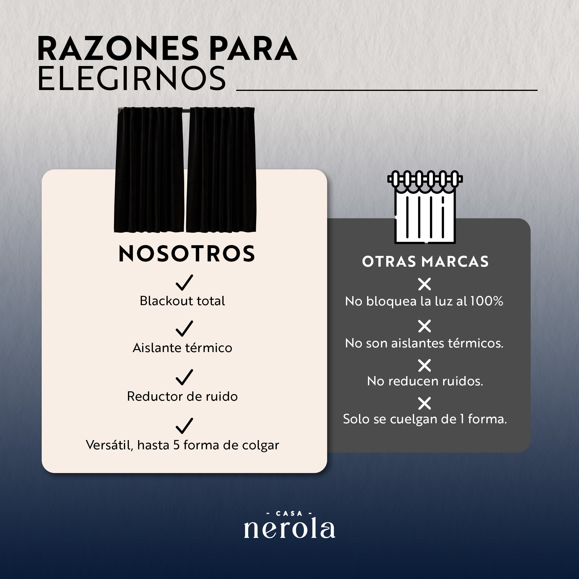 Cortina blackout de 1 paño: ventajas principales
